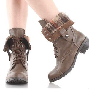 Soda Fold Down Combat Boots